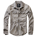 Brandit 4020-169-L Рубашка с длинным рукавом Riley Denim Серый Grey Denim L