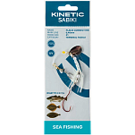 Kinetic F178-148-033 Sabiki Plaice Connect Связанные Крючки Бесцветный Glow / Red 1 