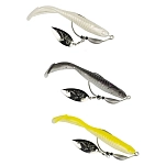 Seaspin 06152 Мягкий приманка Beaver Tail Flash Hook 14.5g 95 mm Laminate Black / White Belly