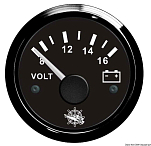 Voltmeter 8/16 V black/black, 27.320.14