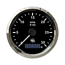 Купить Тахометр со счетчиком моточасов 12/24В 0-3000об/мин Ø96x55мм вырез Ø85мм с подсветкой черный-серебристый, Osculati 27.326.01 7ft.ru в интернет магазине Семь Футов