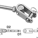 Terminal S.S wire10mm art.fork 05.193.10