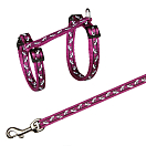Купить Trixie 4142 Шлейка с поводком Розовый  Pink / White 7ft.ru в интернет магазине Семь Футов