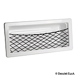 Side pocket white ABS w/net 540 x 244 x 120 mm