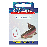 Gamakatsu 140157-01200-00016-00 Booklet Trout 3610N Палатка Крюк 0.160 мм 120 см Серый Nickel 12 