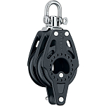 Harken 2603 57 Mm Двойной шкив с дужкой Черный Black / Silver
