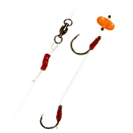 Wizard 79327-112 связанный крючок Monster Surface Livebait Double Round Black / Green 9/0-11/0