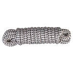 Talamex 01920750 5 m Швартовная веревка из полиэстера White / Black 10 mm