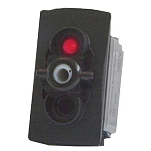 Pros 10418234 Button On-Off-On Черный  Red (12V DC) Single Pole 