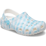Crocs 210988-16s-j1 Деревянные башмаки Classic Gingham White / Blue 35x25x15 EU 32