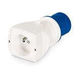 Plastimo 409677 Адаптер вилки французский White / Blue 16A