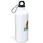 Kruskis MD4049S101C133 Golfer Алюминиевая бутылка для воды 800ml Бесцветный White