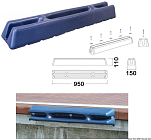 Кранец полнотелый для защиты причалов Osculati Sistem X 33.519.10 950 x 150 x 110 мм синий