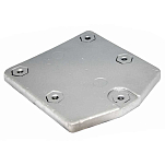 Tecnoseal 2626339A Zeus Drive Алюминиевый пластинчатый анод  Silver 150.9 x 160.9 x 16 mm 