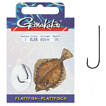 Gamakatsu 140162-00100-00035-00 Booklet Flatfish 5013F Палатка Крюк 0.350 Mm Золотистый NS Black 1/0 