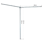 Expert predator 11715 Подставка для сушки рыболовных снастей Бесцветный Silver 210 x 200 cm