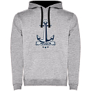 Купить Kruskis SU1067045802C053 Толстовка с капюшоном Anchor Two-Colour Серый Heather Grey / Black XL 7ft.ru в интернет магазине Семь Футов