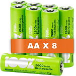 Gp batteries GD147 Rechargeable Peakpower 2600 Series Аккумуляторная батарея 4 единицы Бесцветный Multicolor