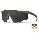 Wiley x 308T-UNIT поляризованные солнцезащитные очки Saber Advanced Grey / Clear / Light Rust / Matte Tan