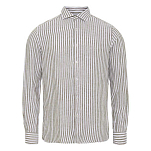 Sea ranch 22-7-285-1088-S Рубашка с длинным рукавом Birger Striped Linen Серый White / Sand S