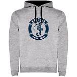 Kruskis SU1067015802C056 Толстовка с капюшоном Seahorse Two-Colour Серый Heather Grey / Black S