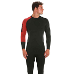 Slam A419003S00-W16-XS Футболка с длинным рукавом Pro Seamless Черный Black/Red/Grey XS