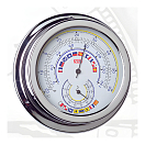 Купить Метеостанция судовая ANVI Termometros 32.0496 Ø150/120x45мм термометр/гигрометр из полированной и хромированной латуни с изображением флагов 7ft.ru в интернет магазине Семь Футов