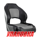 Кресло с болстером Deluxe Carbon, обивка черный/серый винил (упаковка из 2 шт.) Marine Rocket 4620136032568_pkg_2