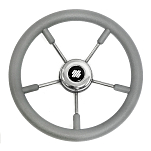 Рулевое колесо Ultraflex V57G 38156P Ø350x76мм рукоятка из серого полиуретана со спицами из нержавеющей стали