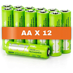 Gp batteries GD129 2600 Series Rechargeable Minimum Guaranteed Capacity 2300 Mah Nimh Аккумуляторная батарея 12 единицы Золотистый Multicolor