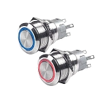 Oem marine l43181 Кнопочный выключатель Off-Mom 21.8x40 mm 7A 12V Red 12x10x8