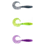 Fishup FHL14-112 Fancy Grub Мягкая приманка 25 mm  Green Pumpkin Brown / Red & Purple