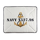 Купить Нескользящий коврик для ванной из хлопка Marine Business Free Style Navy 50211 500x400мм белый 7ft.ru в интернет магазине Семь Футов