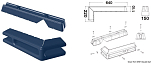 Кранец полнотелый для защиты причалов Osculati Sistem X Angolo 33.519.11 640+220 x 150 x 110 мм синий