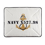 Нескользящий коврик для ванной Marine Business Free Style Navy 50211 500x400мм из белого хлопка