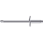 Seachoice 50-59758 Alu Глухие заклепки 2 Единицы Серебристый Silver 1/4 x 1/2´´ 