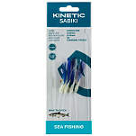 Kinetic F110-116-246 Sabiki Hokkai Рыболовное Перо Бесцветный Blue Flash