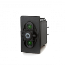 CARLINGTECH V1DAFHHC-00000-000 CARLING SWITCH - Герметичные кулисные переключатели / Вкл. Освещение: Да; Цвет света: зеленый