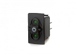 CARLINGTECH V1DAFHHC-00000-000 CARLING SWITCH - Герметичные кулисные переключатели / Вкл. Освещение: Да; Цвет света: зеленый