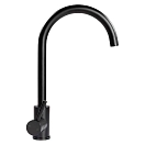 Купить Lippert 804-2021090601 Смеситель с гусаком Серебристый Black 7ft.ru в интернет магазине Семь Футов