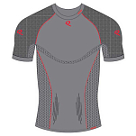 Riday RIDMSM0001-001#III Базовый слой с коротким рукавом Mediumweight Серый Grey / Red L-XL