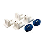 Комплект крепления баков Can-SB 01.2339 из 4 кронштейнов и 2 ремней белый пластик