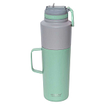 Asobu TWP33 MINT 600ml Термальная бутылка Twin Pack Серый Green / Grey