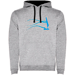 Kruskis SU1067055802S239 Толстовка с капюшоном Stella Sail Two-Colour Серый Heather Grey / Black 2XL