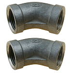 Goldenship GS30565 Нержавеющая сталь 45º Женский/женский колено трубы Серебристый Grey 1 1/2´´ 