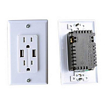 Rv designer 350-S850 USB Двойная розетка Белая Grey / Black