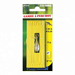 Flashmer LPGP14 Gambe A Perchots Связанные Крючки Золотистый Brown 14 