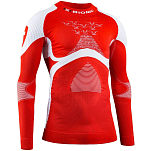 X-BIONIC EA-WT43W19M-T021-XXL Базовый слой с длинным рукавом Energy Accumulator 4.0 Patriot Красный Switzerland 2XL