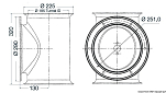 Lewmar tunnel for stern thruster Ø 185 mm, 02.043.02