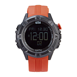 Часы наручные водонепроницаемые Stealth Racer Gill W017 многофункциональные с оранжевым ремешком из полиуретана